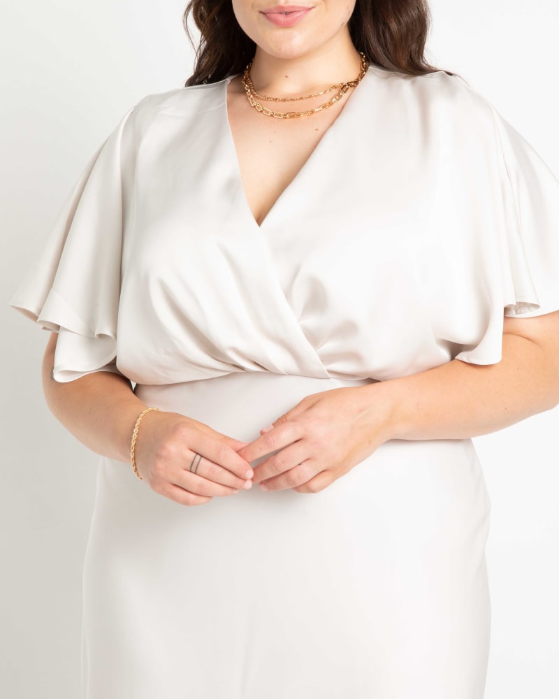 Kimono Sleeve Maxi Dress White White sand